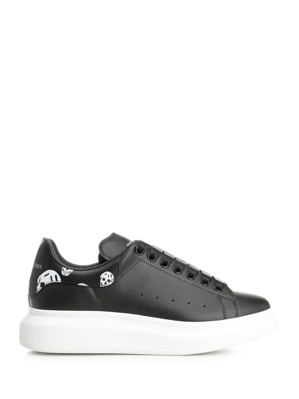 Ex Whgp5 Leather Rubber Sole Black/White Sneakers Black made by Alexander McQueen