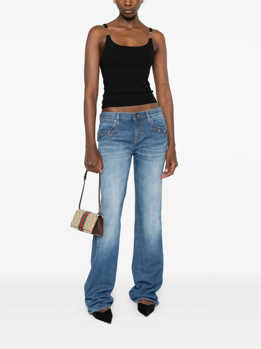 Horsebit Denim Jeans sold by Wanan Luxury product image thumbnail 2