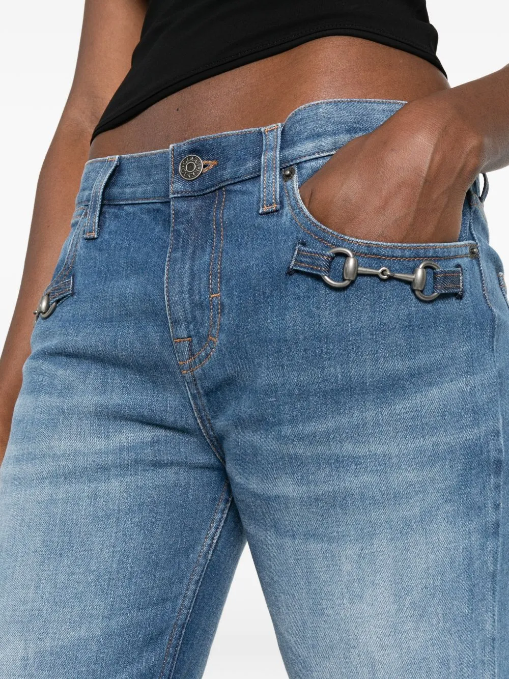 Horsebit Denim Jeans sold by Wanan Luxury product image thumbnail 3