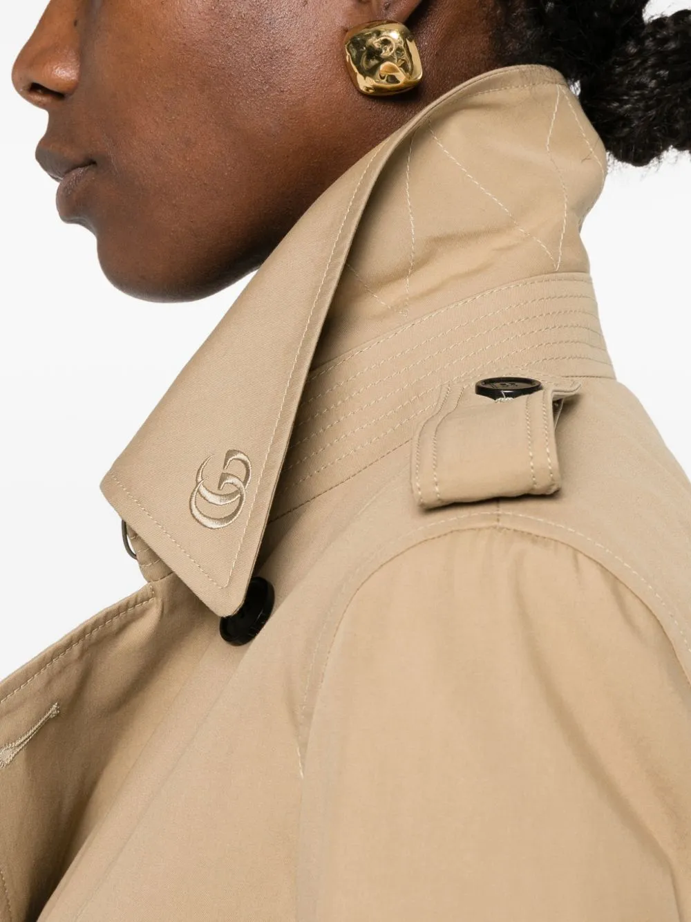 Cotton Long Trench Coat sold by Wanan Luxury product image thumbnail 2