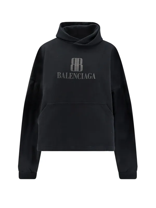 Cropped Cotton Sweatshirt made by Balenciaga