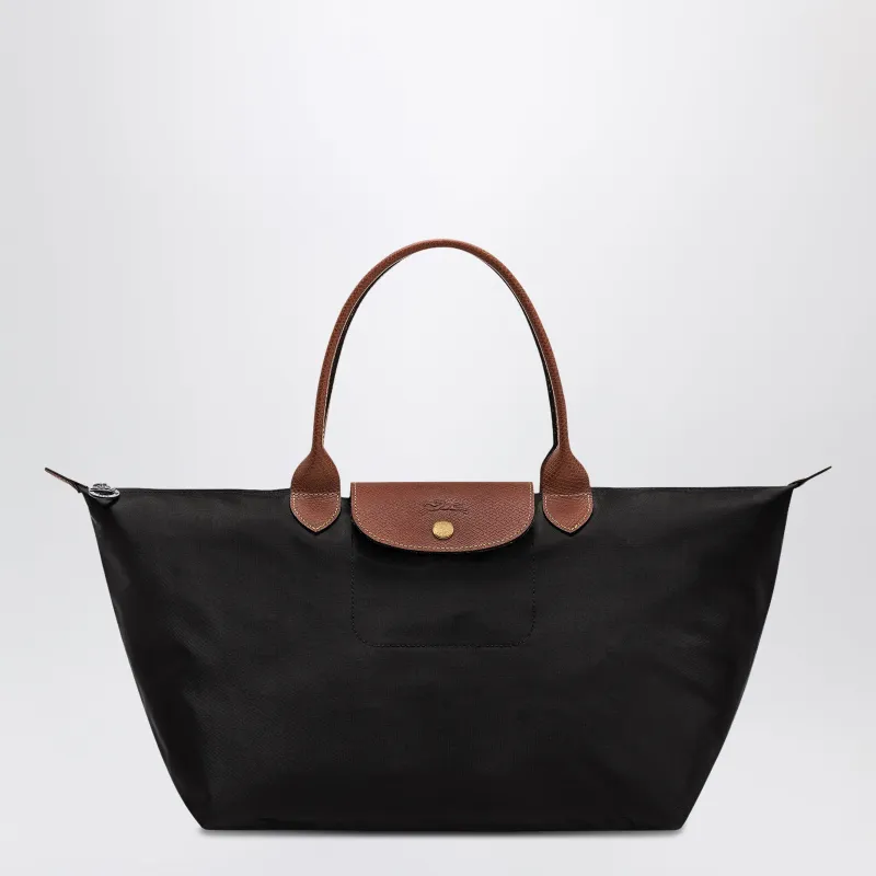 Black L Le Pliage Original Handbag made by Longchamp