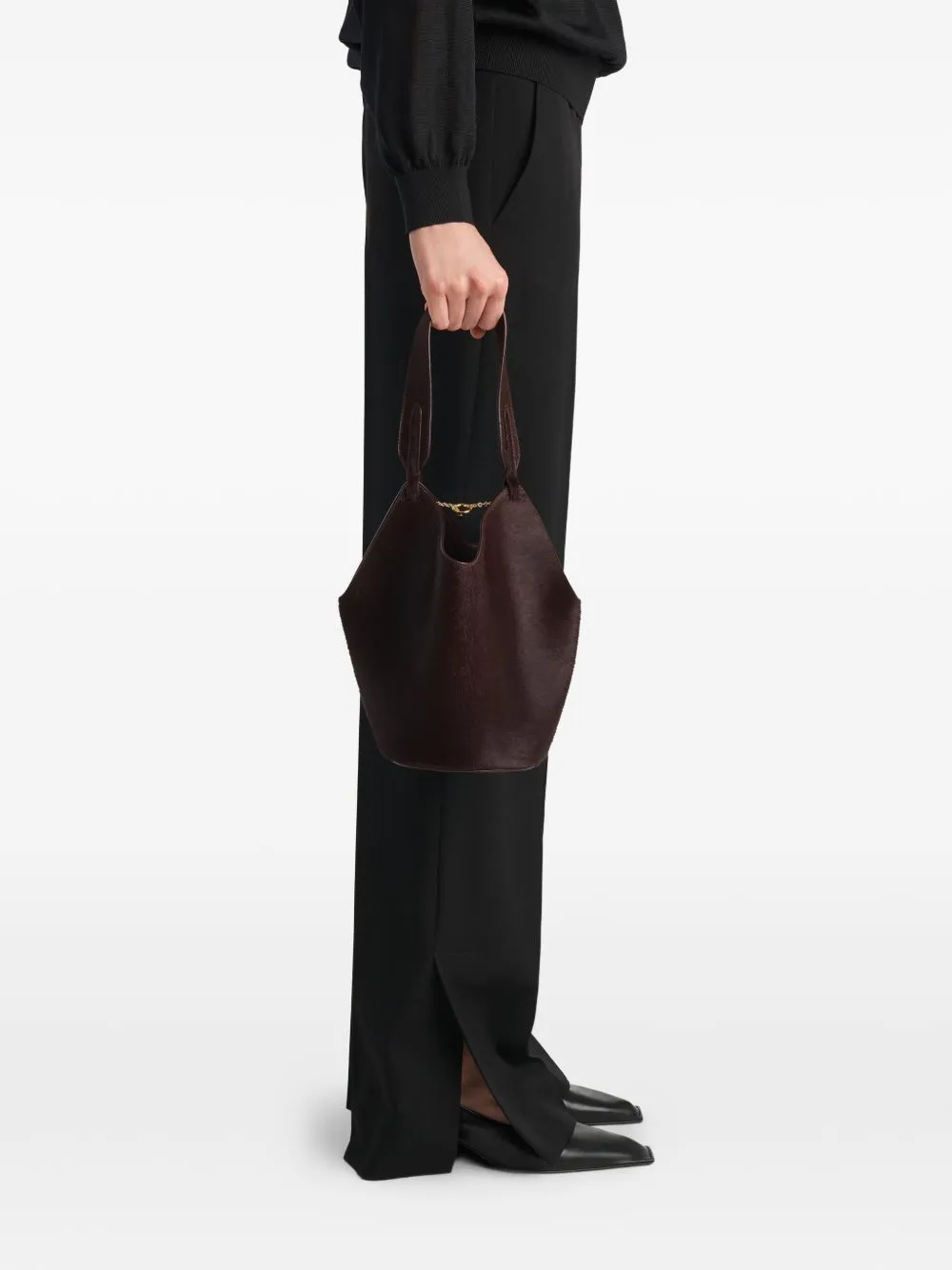 Lotus Mini Leathe Bucket Bag sold by Wanan Luxury product image thumbnail 3