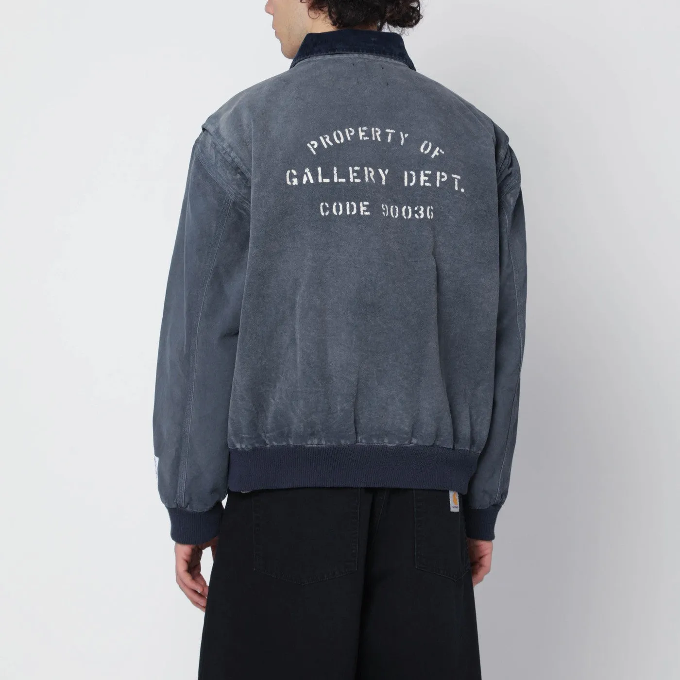 Navy Cotton Zip Jacket sold by Wanan Luxury product image thumbnail 3