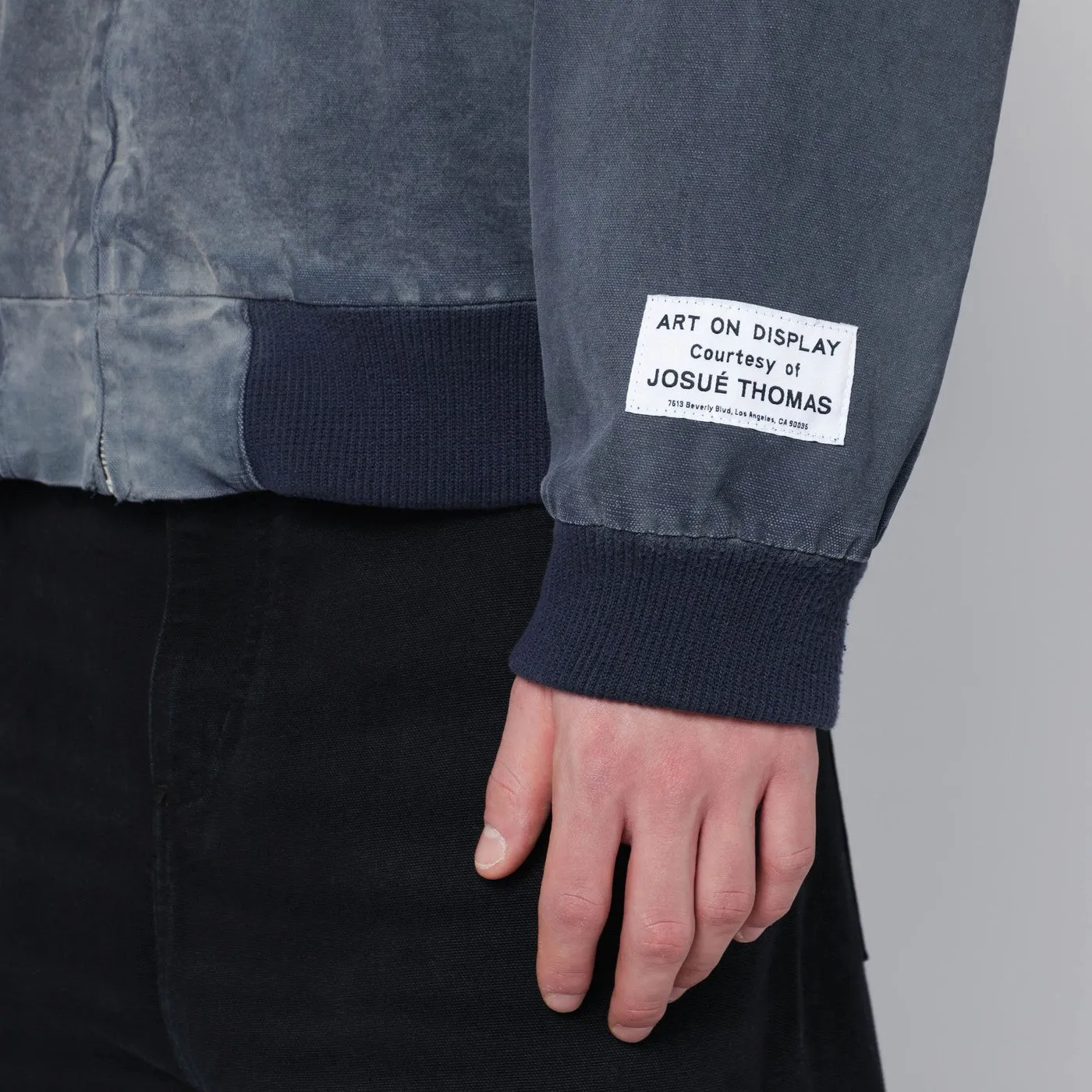 Navy Cotton Zip Jacket sold by Wanan Luxury product image thumbnail 2