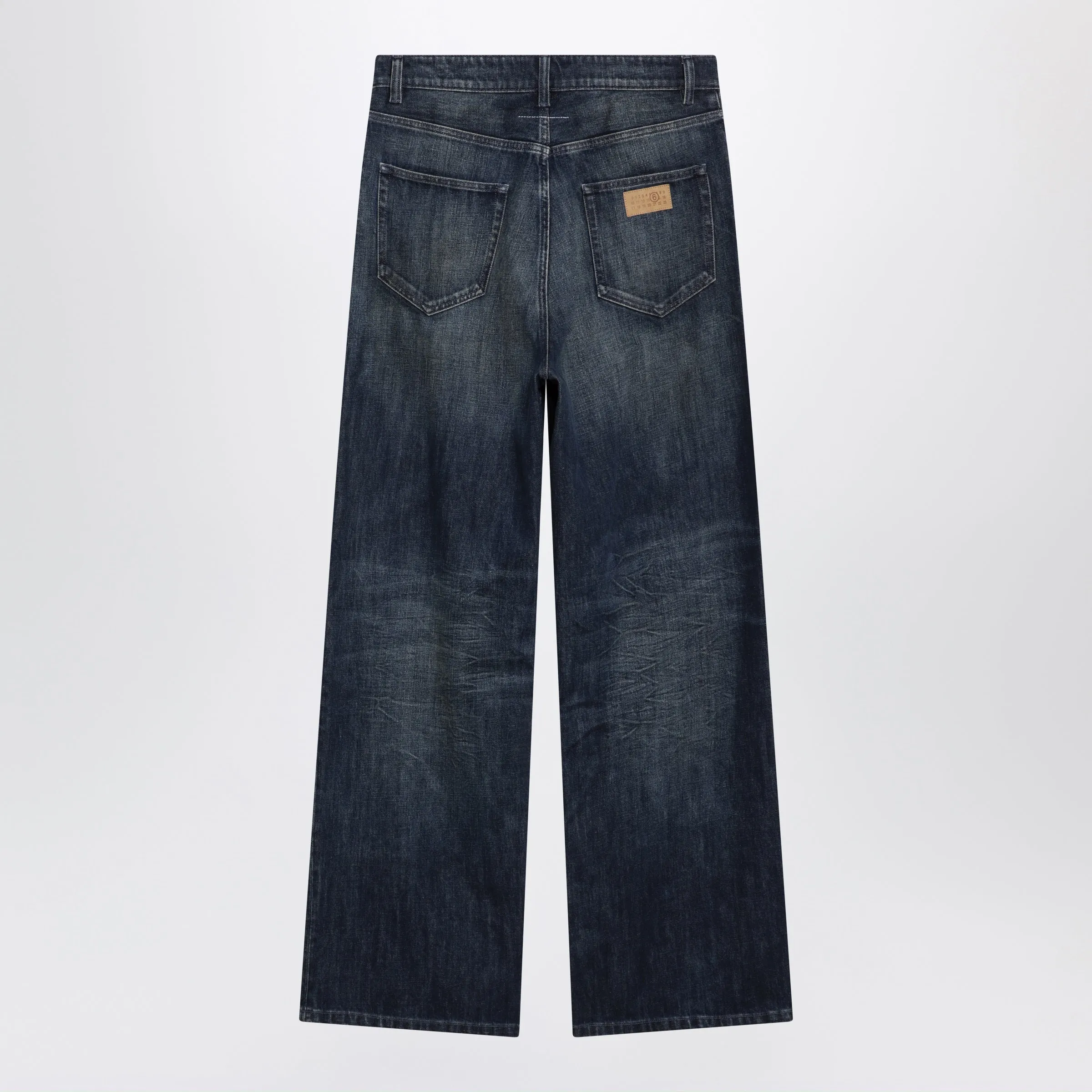 Wide Blue Washed Denim Jeans sold by Wanan Luxury product image thumbnail 2