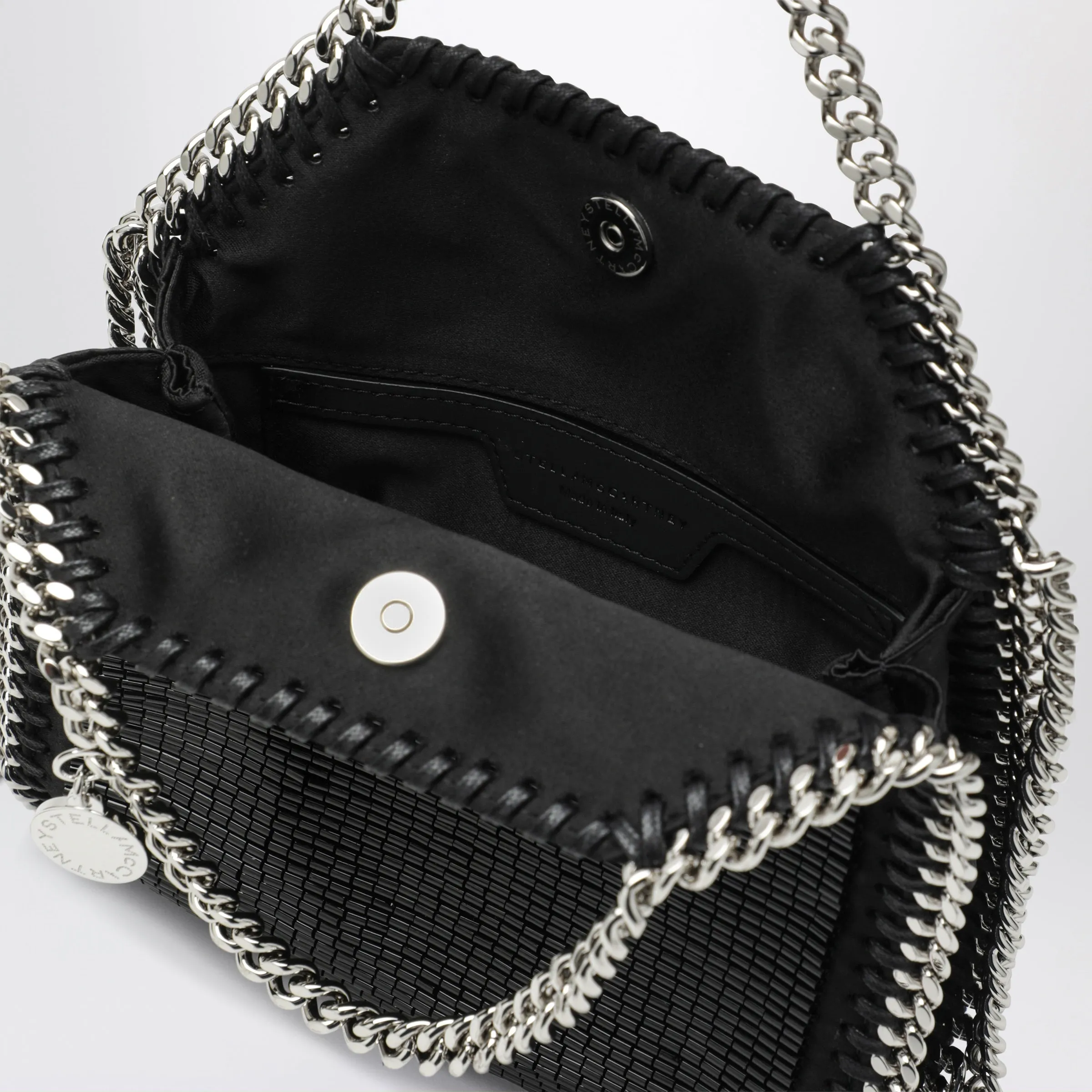 Falabella Mini Tote Bag In Black Crystal Mesh sold by Wanan Luxury product image thumbnail 3
