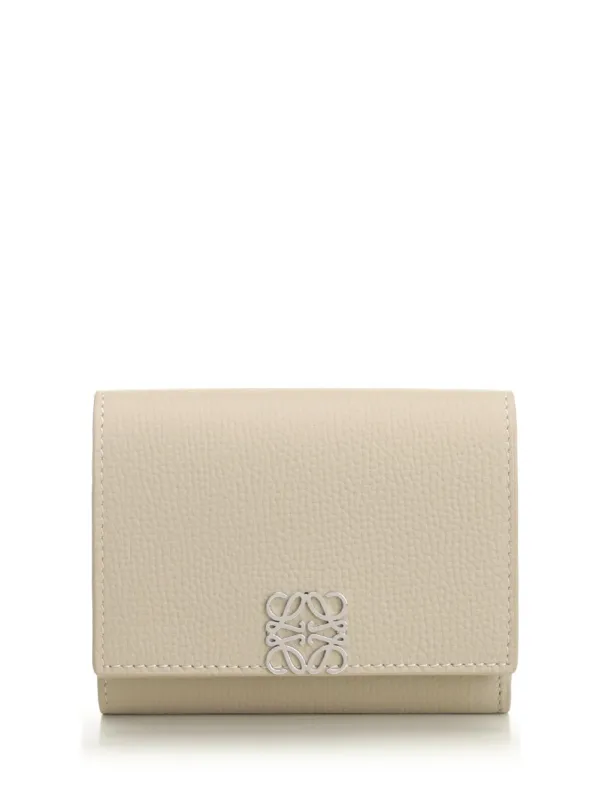 Trifold Wallet Wallets Beige made by Loewe