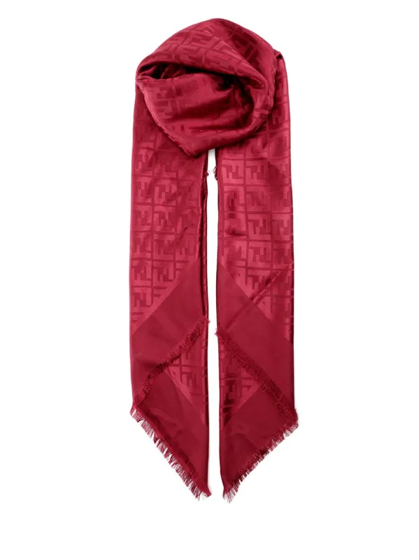 Ff Shawl Scarves And Foulards Bordeaux made by Fendi