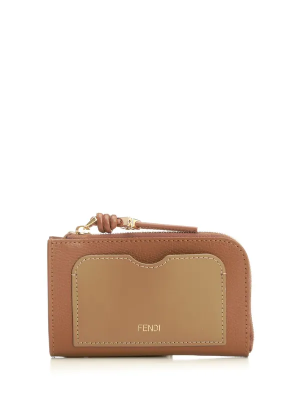 Card Holder Wallets Beige made by Fendi