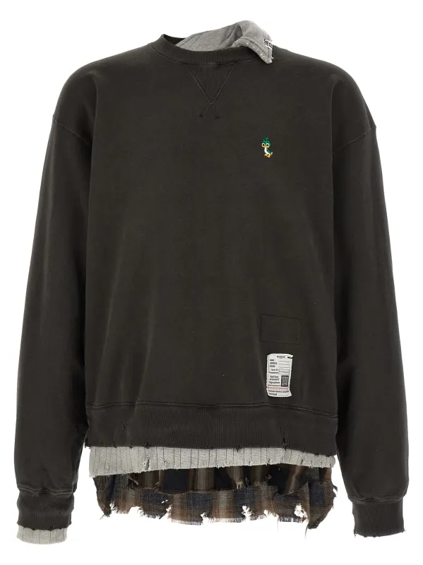 Three Layer Sweatshirt Black made by Maison MIHARA YASUHIRO