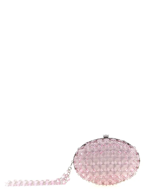 Crystal Chain Clutch Pink made by Self-Portrait