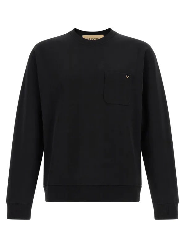 Vgold Sweatshirt Black made by Valentino Garavani