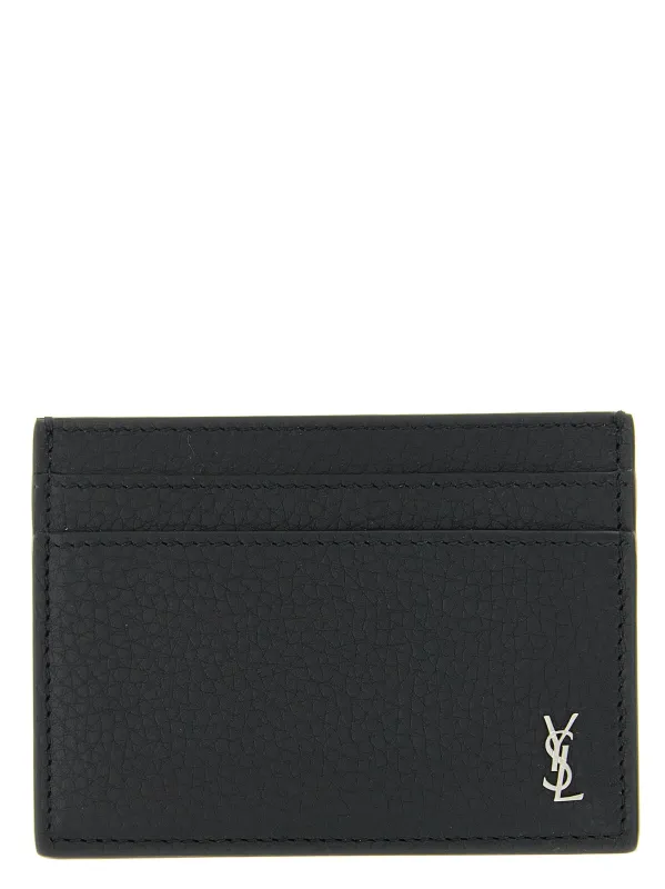 Monogramme Wallets And Card Holders Black made by Yves Saint Laurent