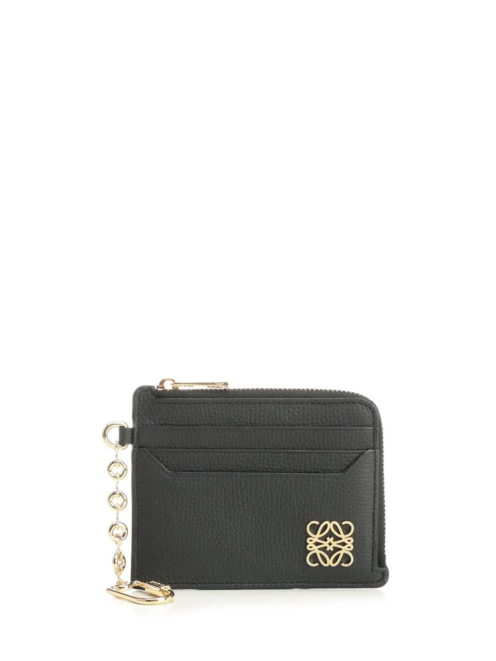 Anagram Square Card Holder Small Leather Goods Black sold by Wanan Luxury
