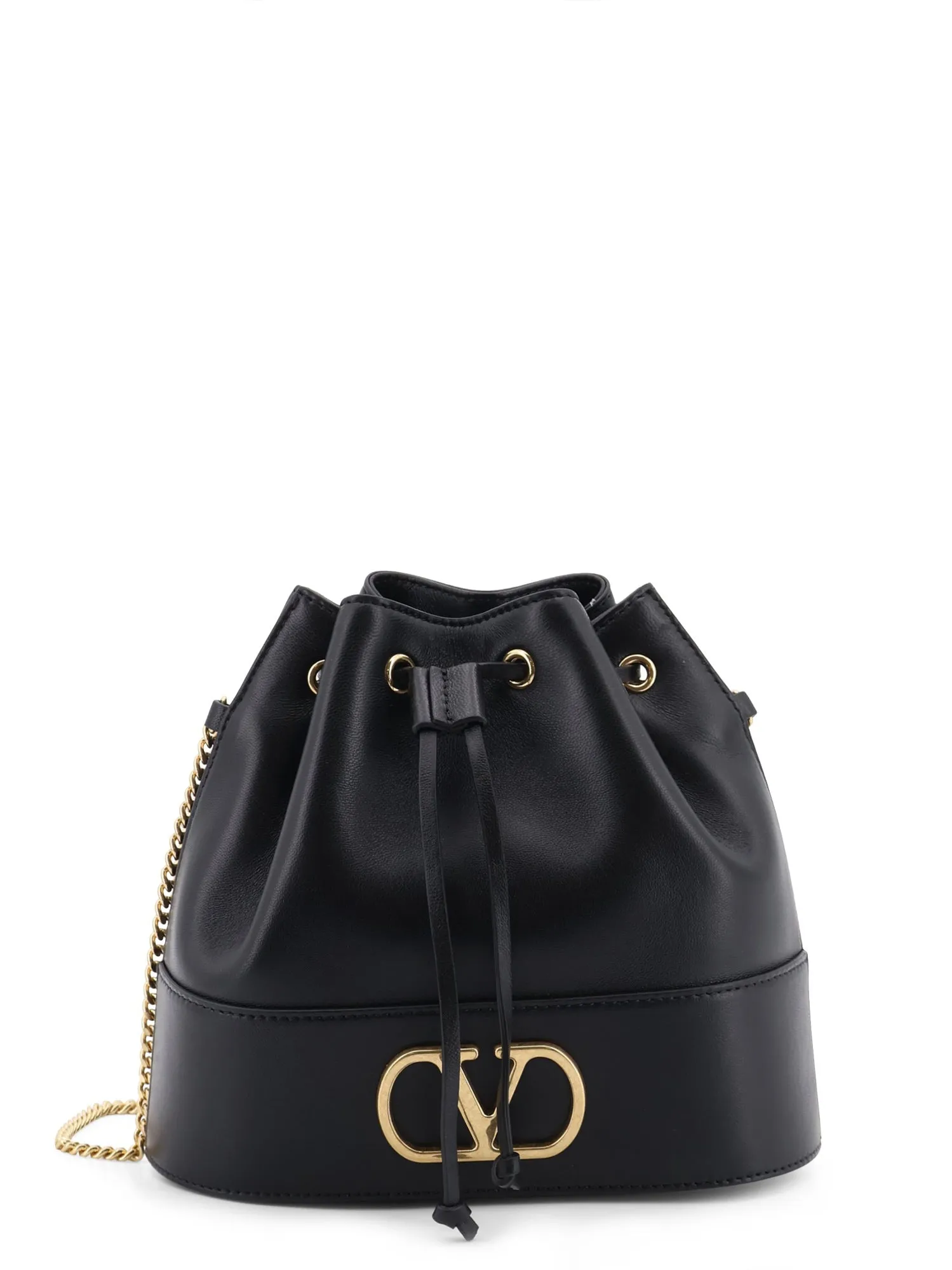 Vlogo Signature Leather Bucket Bag sold by Wanan Luxury