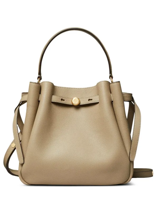 Romy Leather Bucket Bag made by Tory Burch