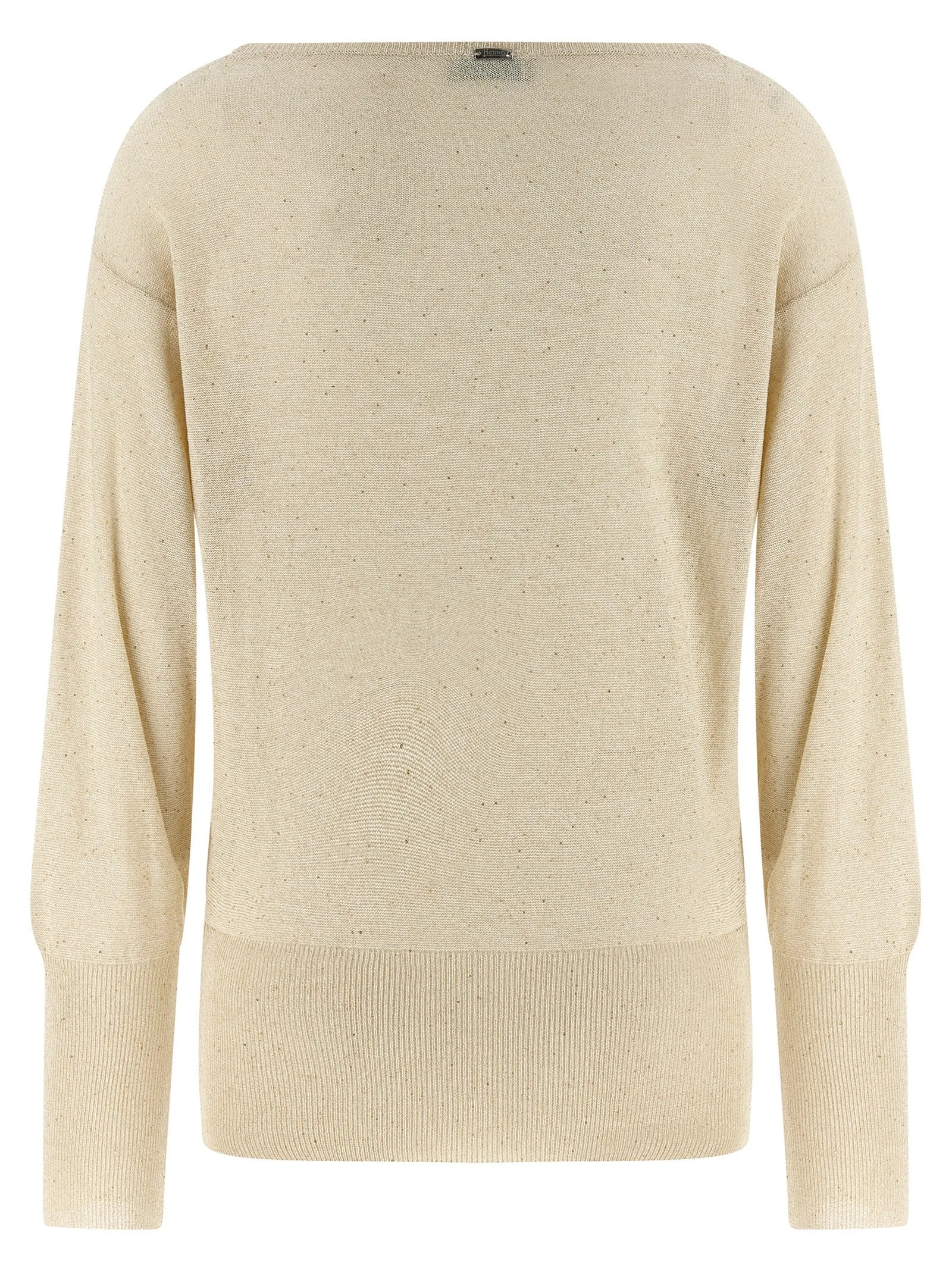 Lamé And Sequin Yarn Sweater Sweaters And Cardigans Beige sold by Wanan Luxury product image thumbnail 2