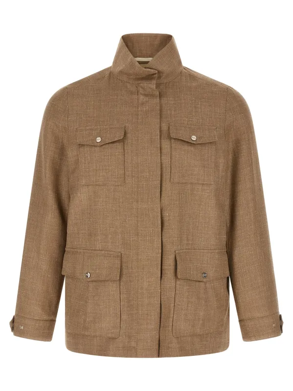 Field Puffer Jackets Beige made by Herno