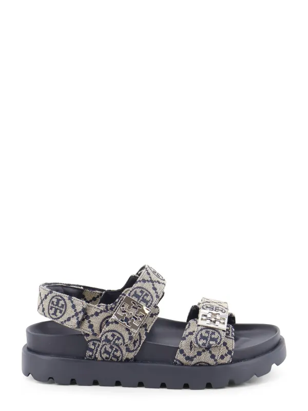 T Mono Perfect Monogram Fabric Sandals made by Tory Burch