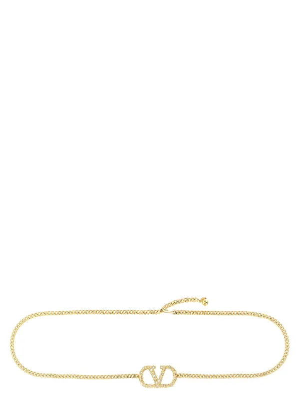 Vlogo Signature Belts Gold made by Valentino Garavani