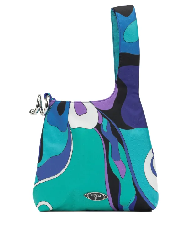 Orchidee Handbags Blue made by Emilio Pucci
