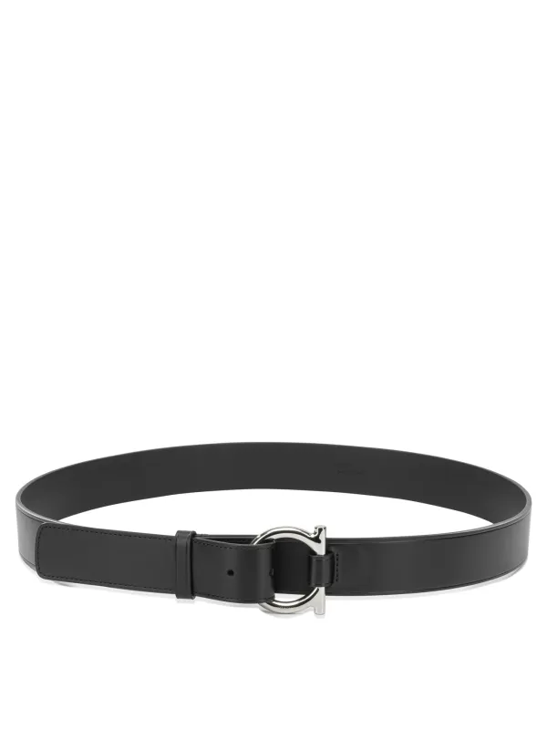 Gancini Belts Black made by Salvatore Ferragamo