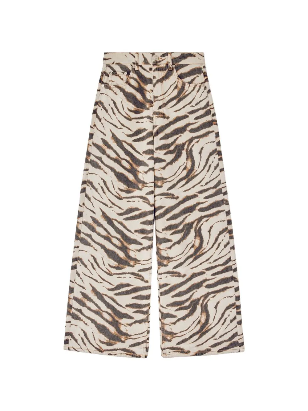 Zebra Print Denim Jeans sold by Wanan Luxury