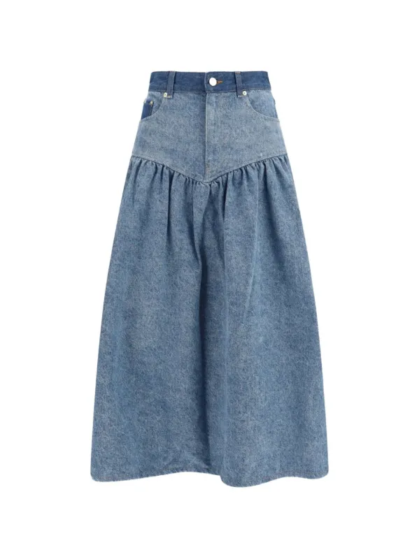 Denim Long Skirt made by Ganni