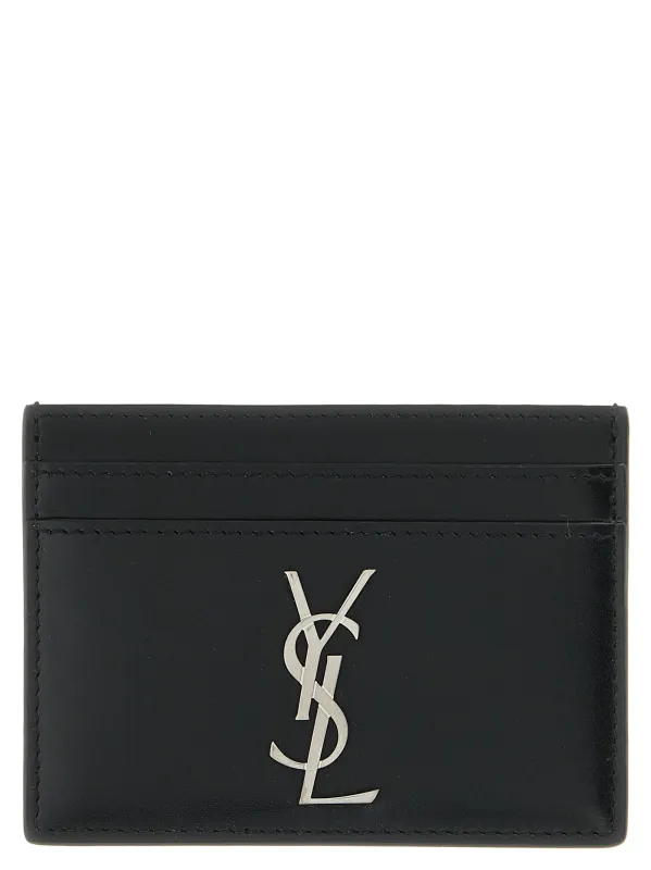 Monogramme Wallets And Card Holders Black made by Yves Saint Laurent