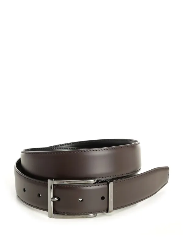 Reversible Leather Belt Belts Black made by Salvatore Ferragamo