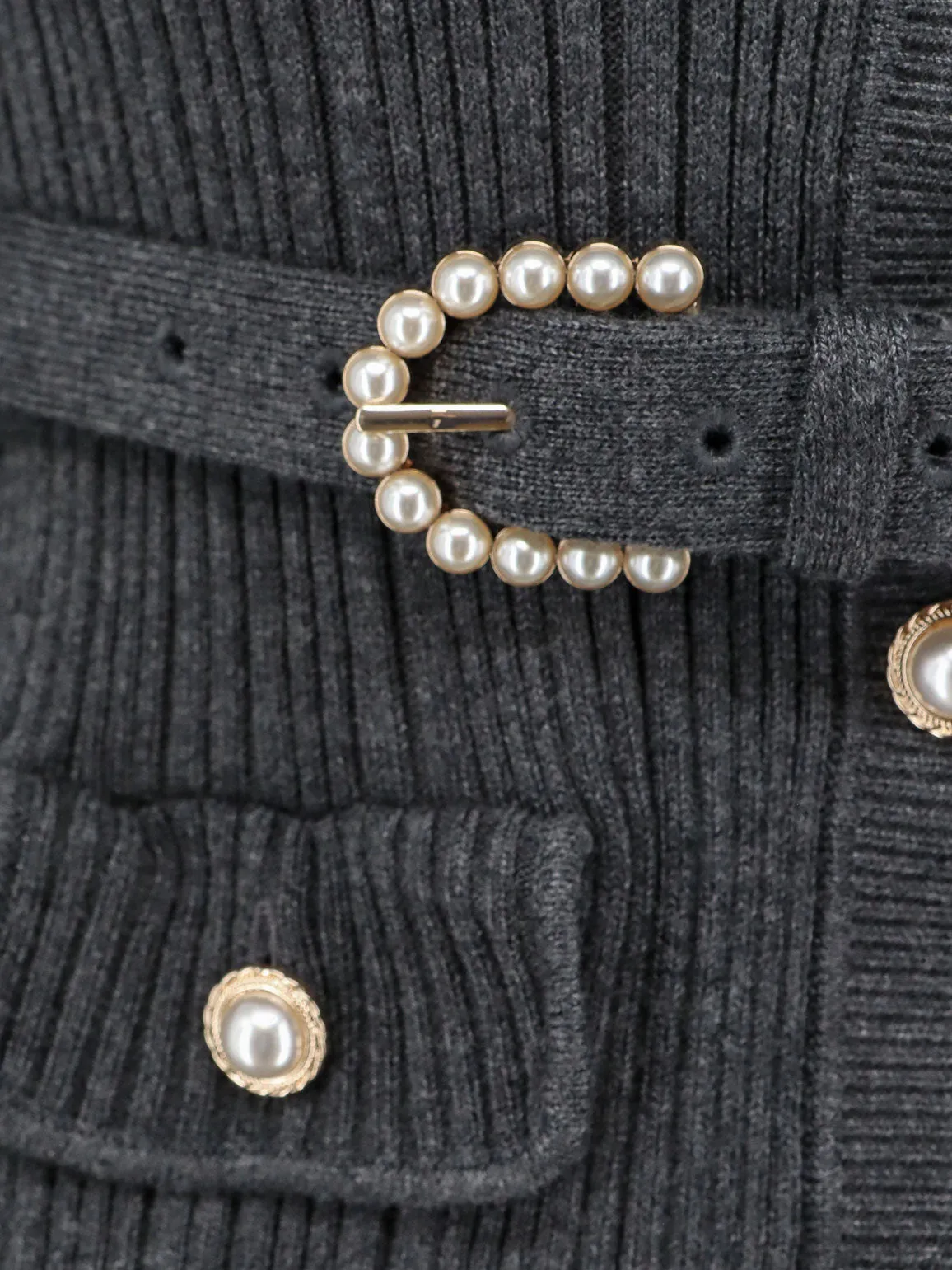 Fitted Ribbed Cardigan sold by Wanan Luxury product image thumbnail 3