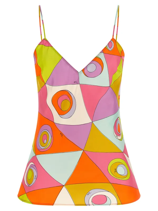 Silk Top Tops Multicolor made by Emilio Pucci