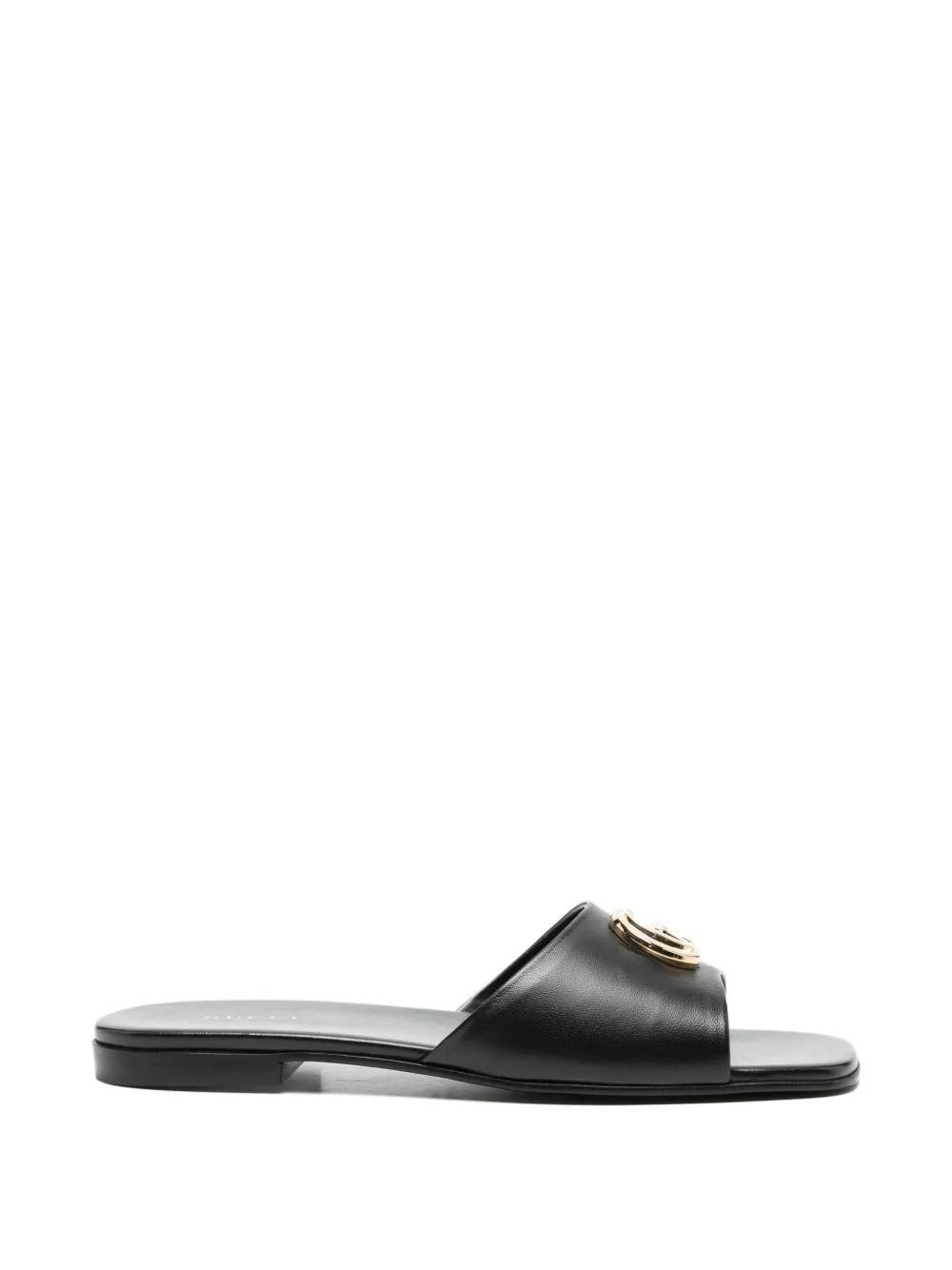 Gg Marmont Leather Flat Sandals sold by Wanan Luxury