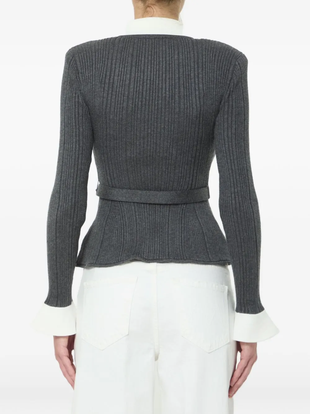 Belted Ribbed Cardigan sold by Wanan Luxury product image thumbnail 2