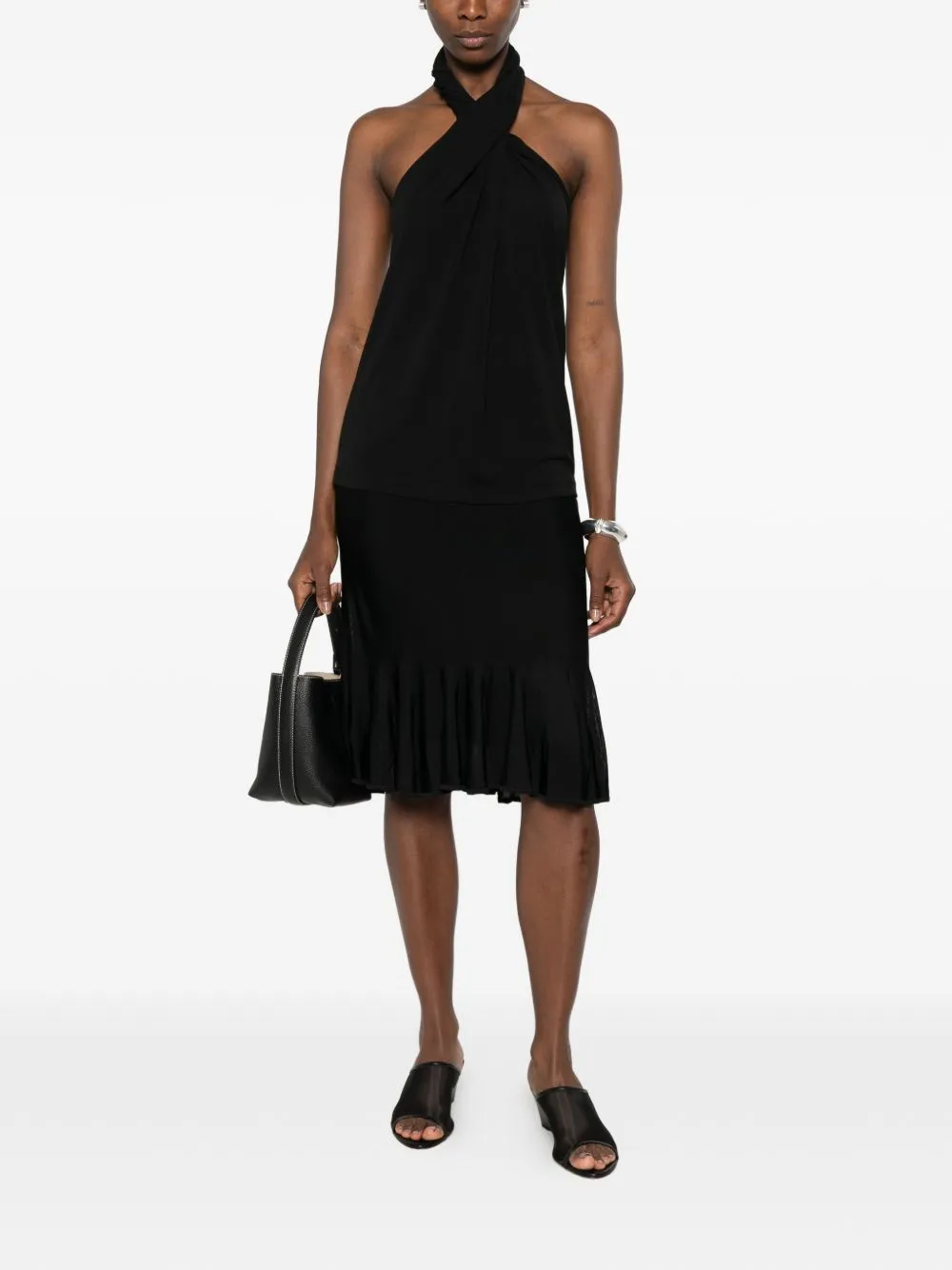 Fluted Midi Skirt sold by Wanan Luxury product image thumbnail 3