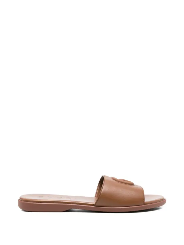 Double G Leather Falt Sandals made by Gucci