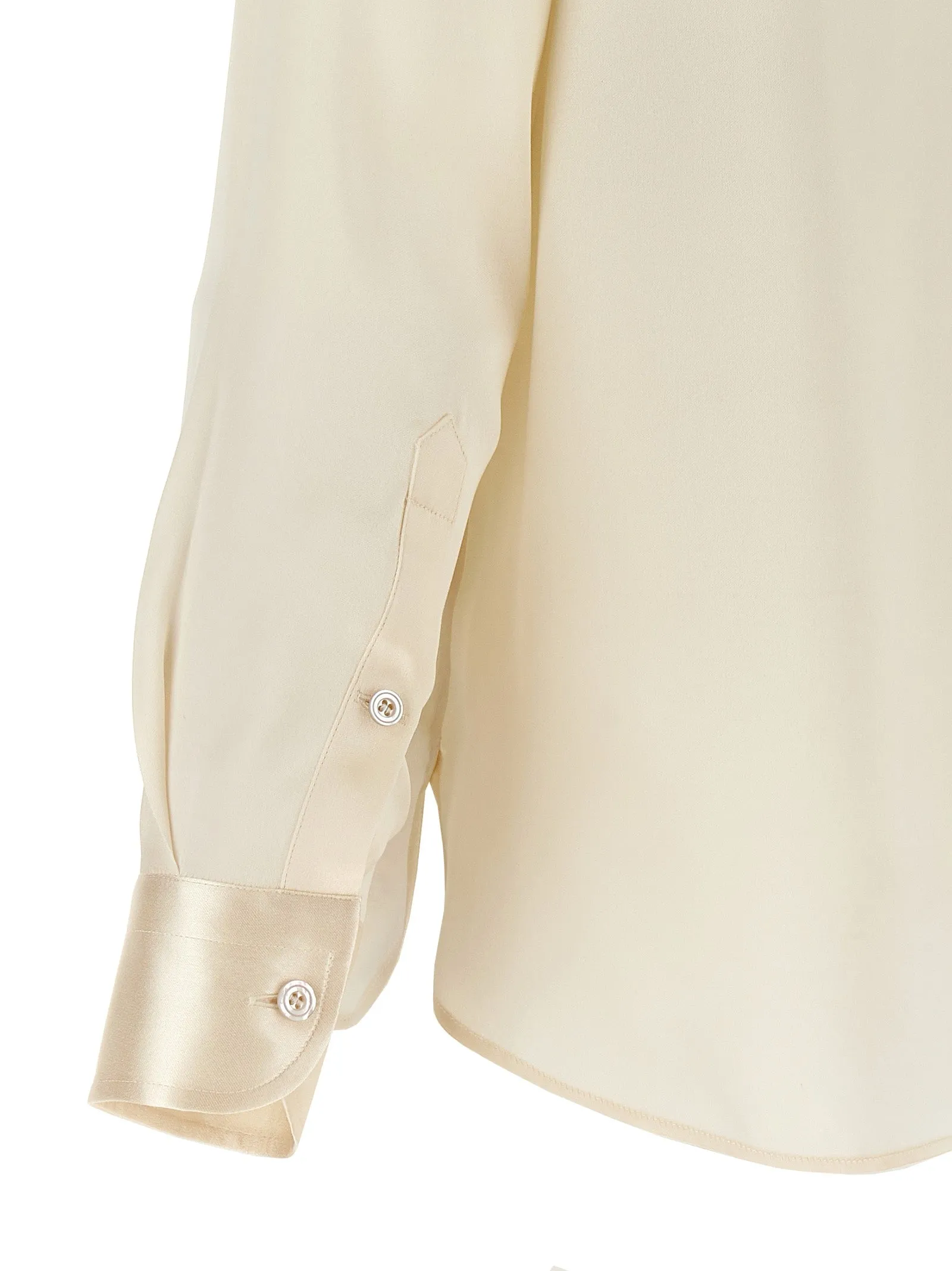 Pleated Plastron Shirt Shirt And Blouse White sold by Wanan Luxury product image thumbnail 4