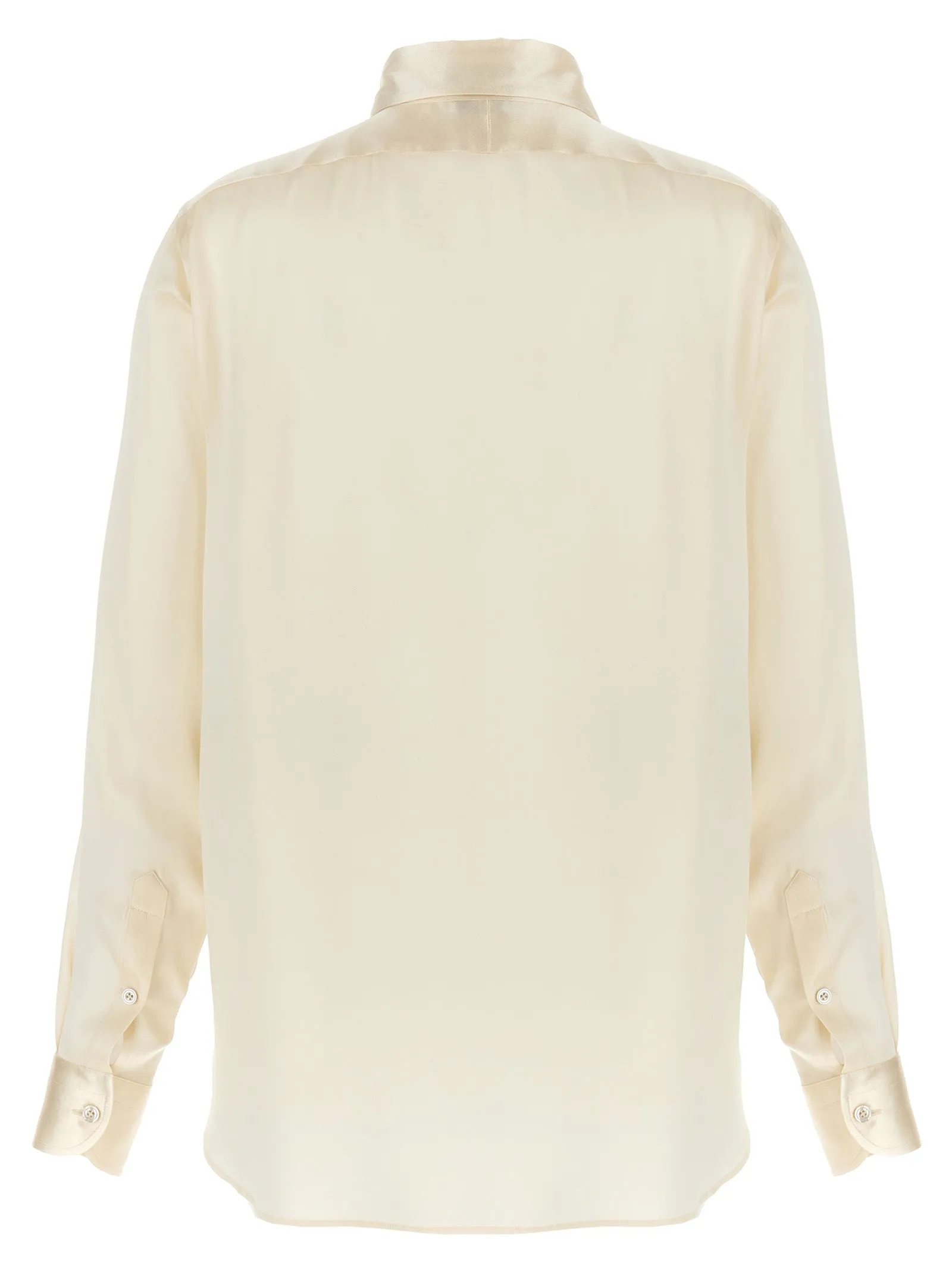 Pleated Plastron Shirt Shirt And Blouse White sold by Wanan Luxury product image thumbnail 2
