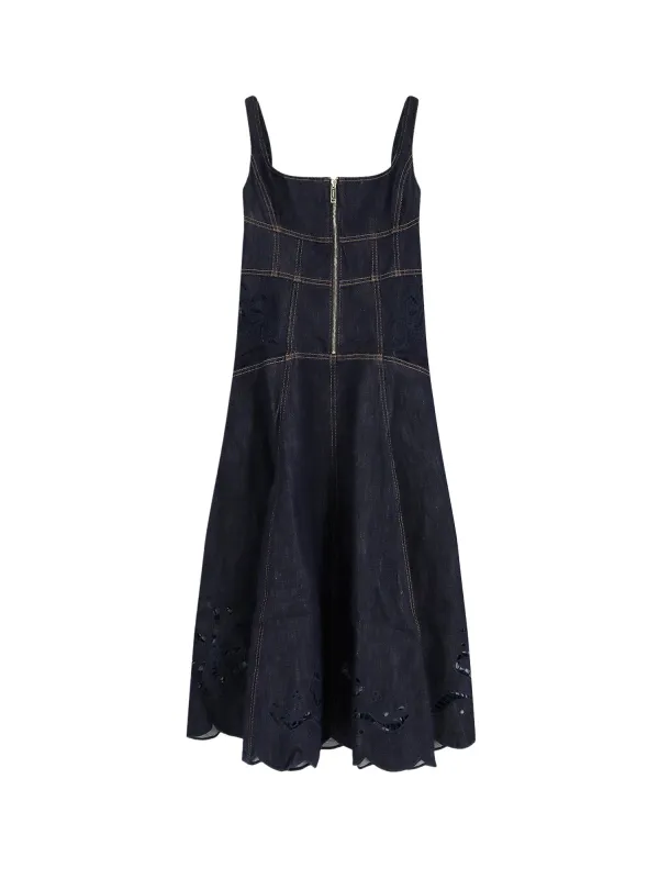 Denim Midi Dress made by Self-Portrait