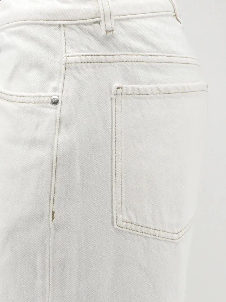 Heaton White Denim Jeans sold by Wanan Luxury product image thumbnail 3