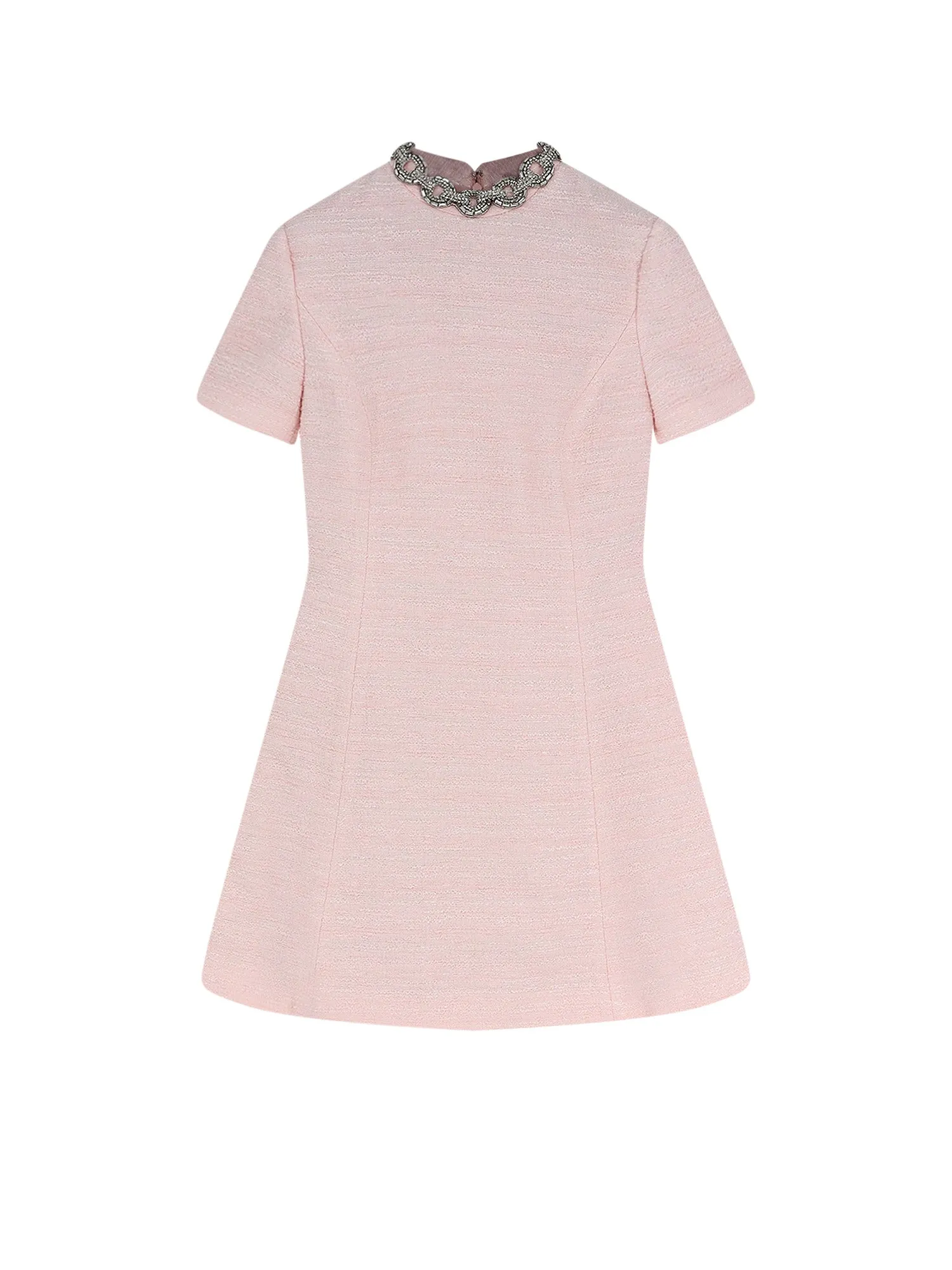 Embroidered Crinkle Cotton Tweed Mini Dress sold by Wanan Luxury