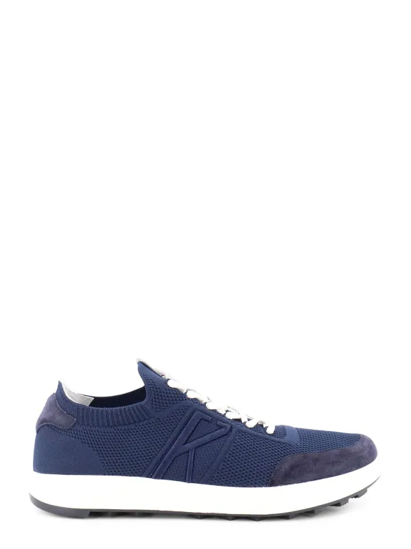 Knitted Fabric Sneakers With Suede Inserts made by Kiton