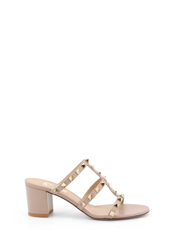 Rockstud Leather Sandals With Iconic All-Over Studs made by Valentino Garavani