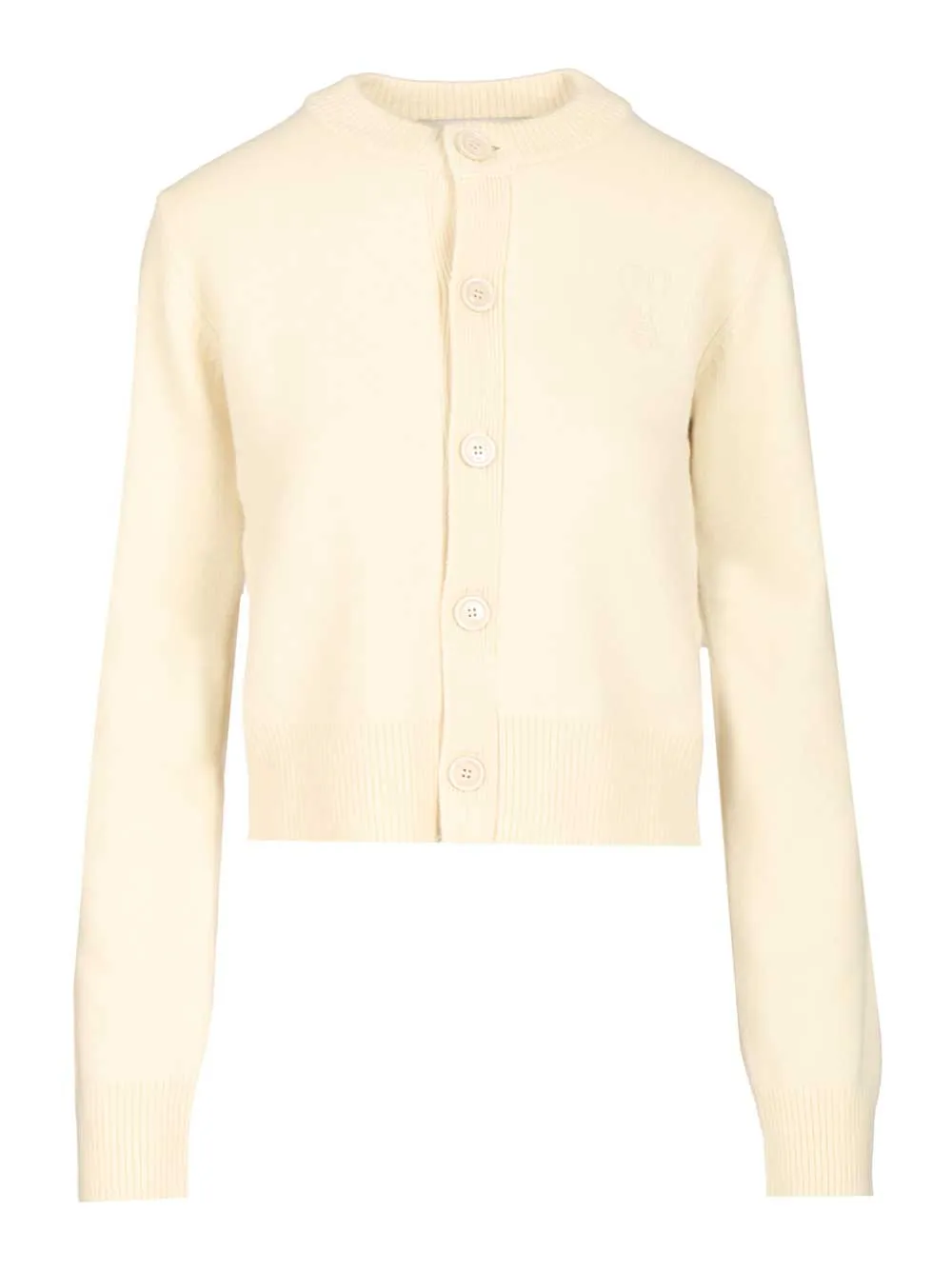 Crew Neck Cardigan Knitwear White sold by Wanan Luxury