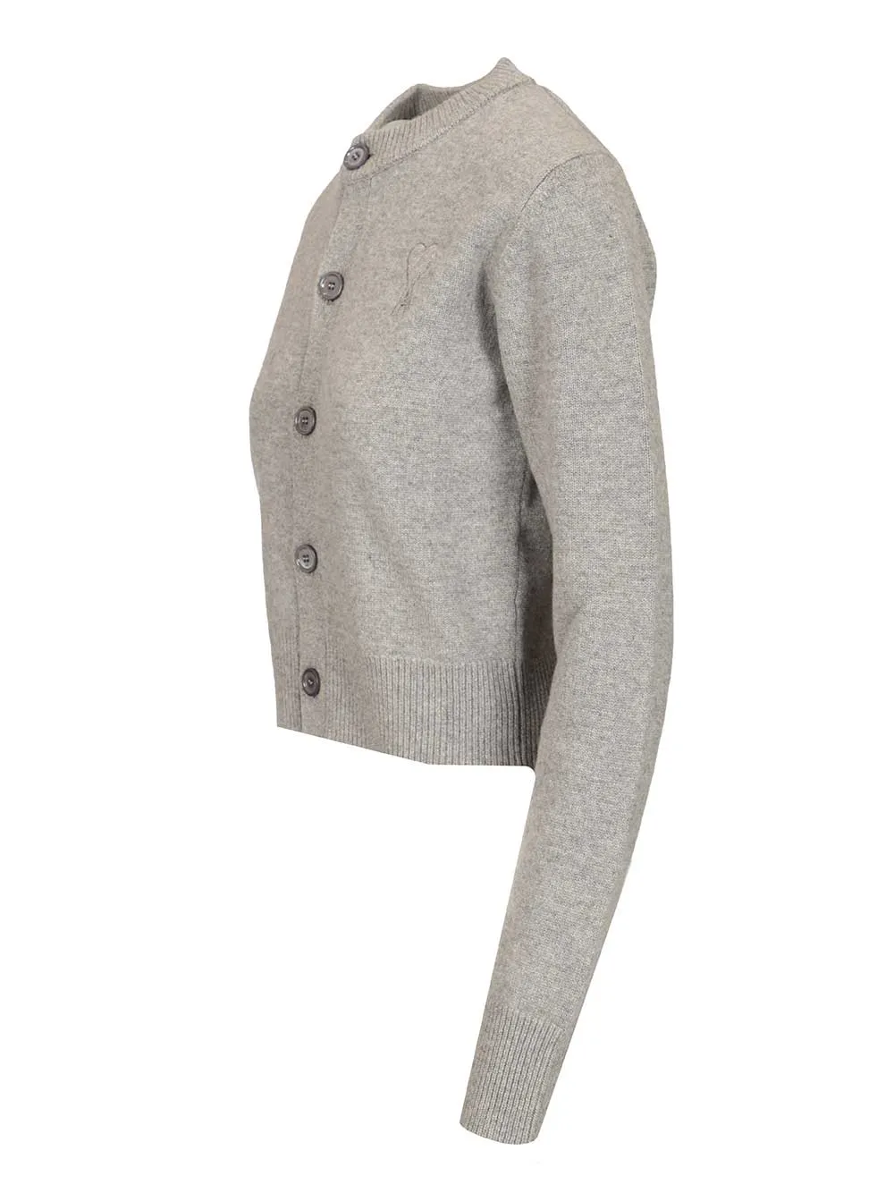 Crew Neck Cardigan Knitwear Grey sold by Wanan Luxury product image thumbnail 3