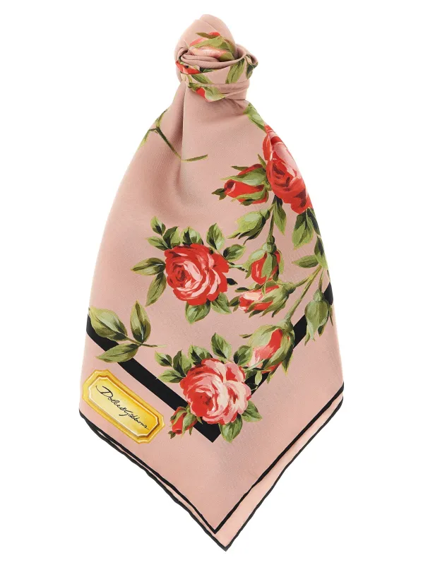Bouquet Rose Scarves And Foulards Pink made by Dolce & Gabanna