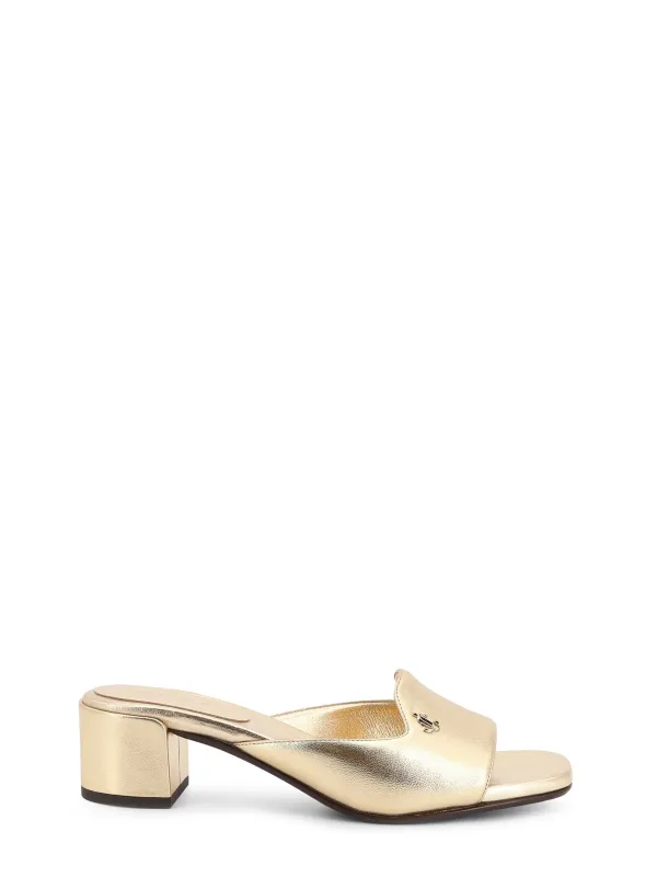 Dina 45 Laminated Leather Sandals made by Jimmy Choo