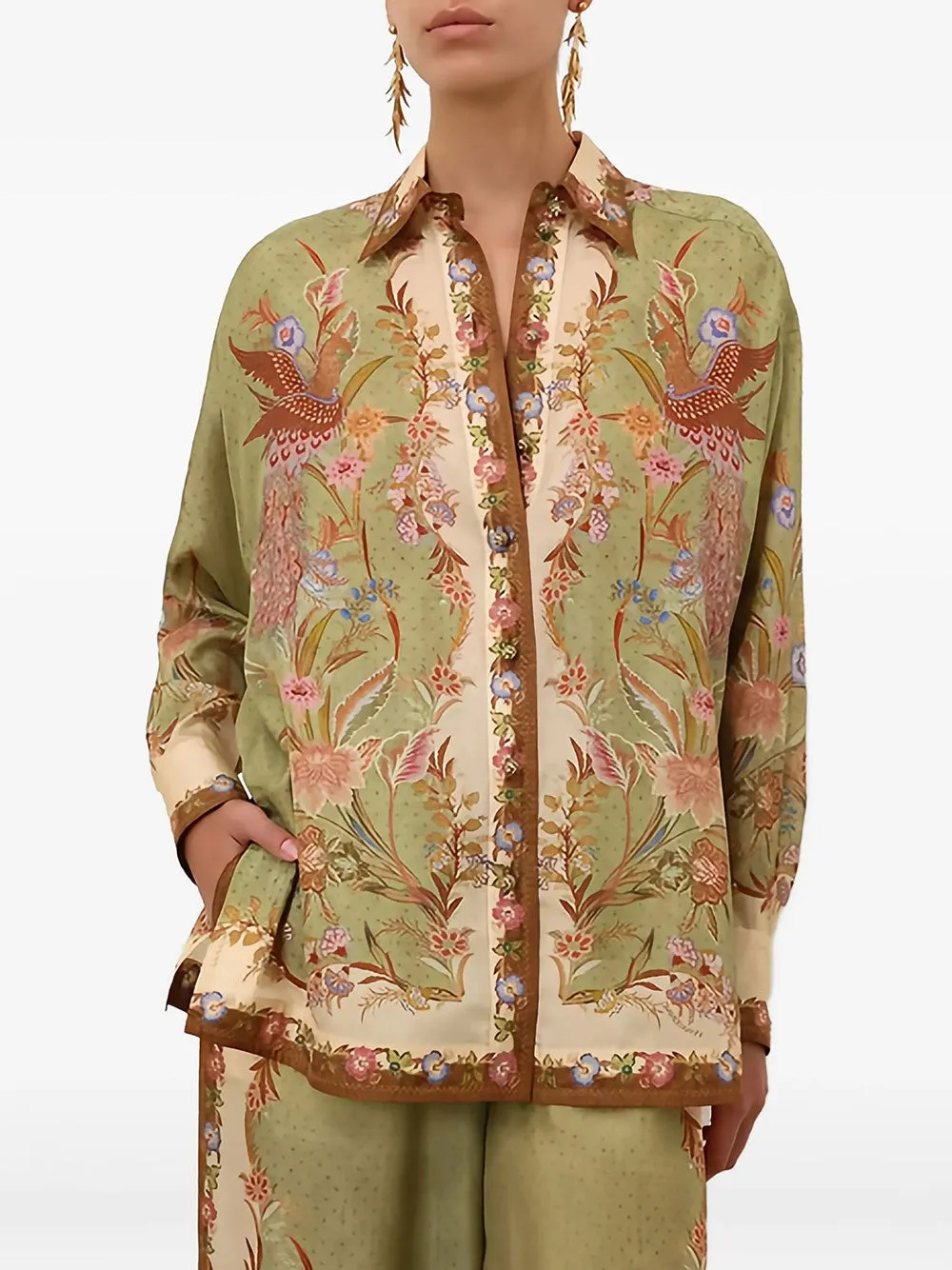 Indra Relaxed Silk Shirt sold by Wanan Luxury product image thumbnail 2