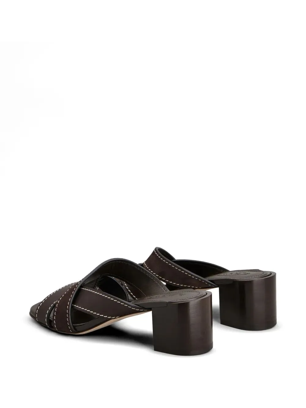 T-Shaped Band Crossing Smooth Leather And Suede Sandals sold by Wanan Luxury product image thumbnail 3